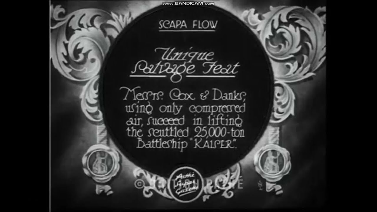 Кадры немецкого линкора «Кайзер», поднятого на верфи Скапа-Флоу
