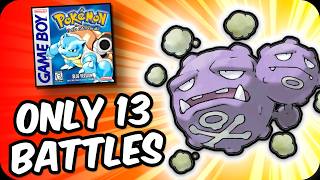Can Weezing beat Pokemon Red/Blue with only 13 battles?