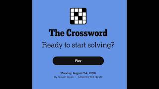 The New York Times Crossword 24/08/2026