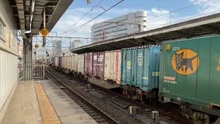 HC85を横目に聴いていて楽しいジョイント音を奏でて通過!。EF210 120新塗装機牽引福岡タ発仙台タ行5070レ名古屋3番線通過