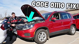 VW TIGUAN CODE 01110 SMALL EVAP LEAK ENGINE LIGHT ON