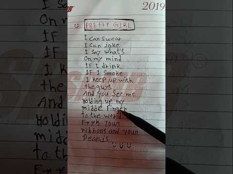 English Songs With Lyrics Pretty Girl Maggie Lindemann Youtubeshorts