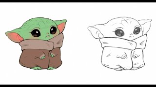 Drawing with Trowbro: How to Draw Baby Yoda 