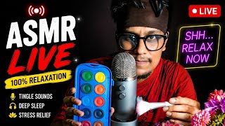 LIVE ASMR 😴 | Soft Brush on Microphone + Fidget Triggers | Sleep & Relax