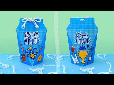 🔵 Father's Day Gift Box + FREE Template | Easy and Cute Idea for Dad
