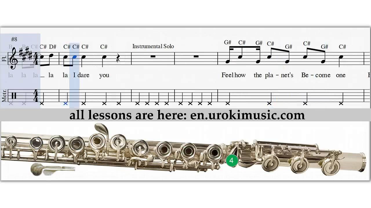 Shakira - La La La - How To Play Western concert flute - Sheet Music ...