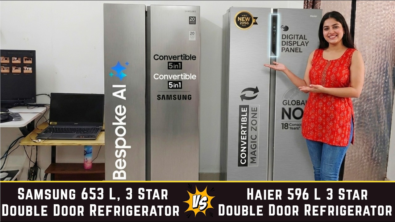 冷凍L15 M5 PL5 F5 Samsung 653L vs Haier 596L 3 Star Convertible 5-in-1 Side By Side