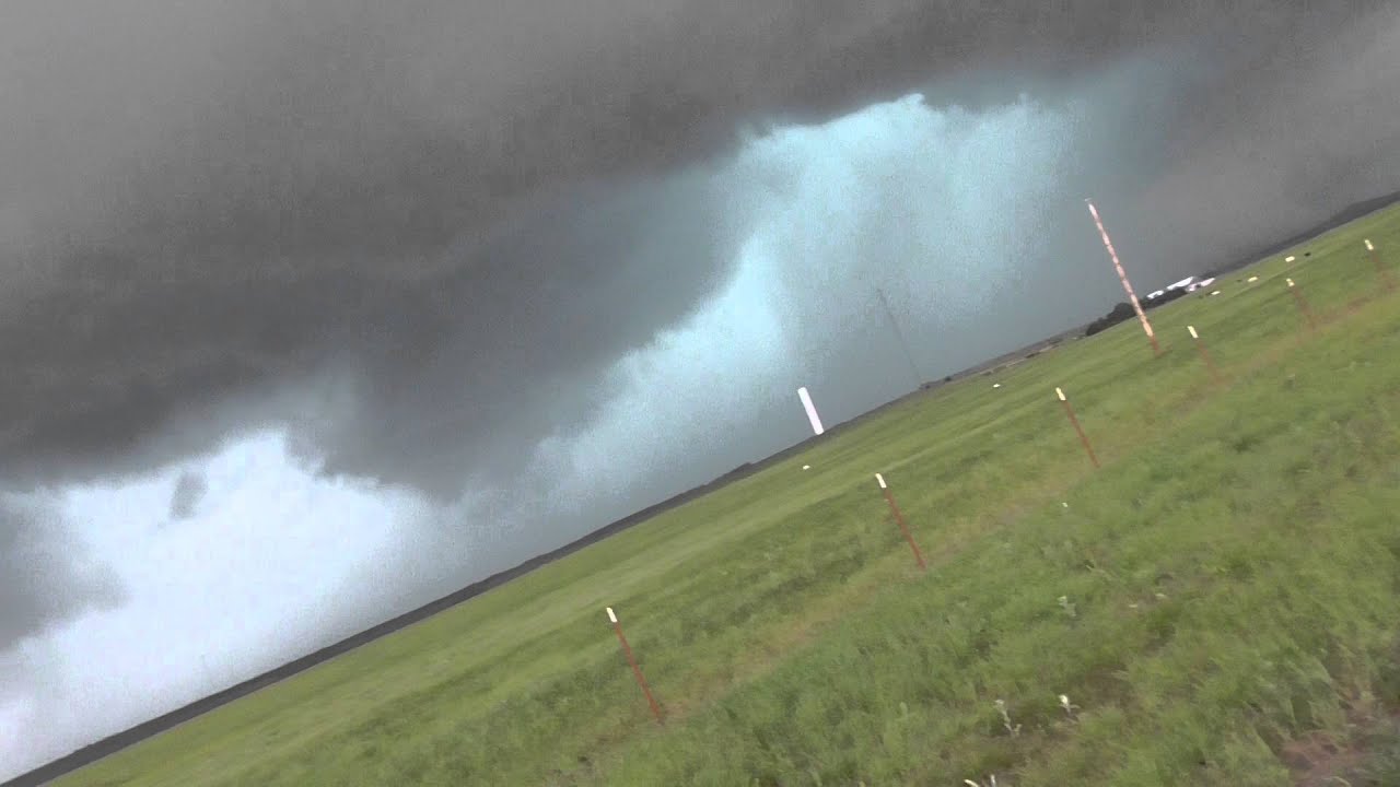 Tornado Supercell smashed car Oklahoma storm chase 16May15 650p