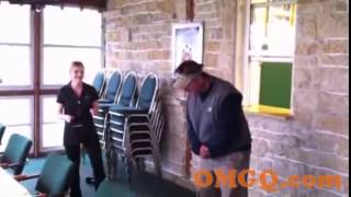Waitress Kicks Guys In Face Instead Of Hat