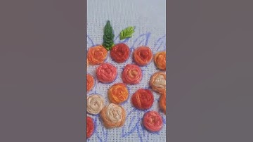 Thêu tay lá cây bằng mũi xương cá #embroidery #theutay #handembroidery #fishbonestitch