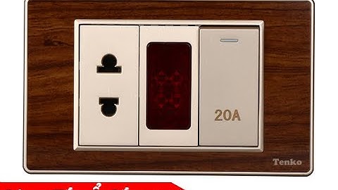 Bộ Ổ Cắm – Công Tắc 2 Cực 20A Cho Bình Nóng Lạnh – Điều Hoà Mặt Vân Gỗ I Tenko.com.vn