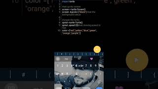 Amazing python turtle graphics design #pythonturtle #viralvideo #funny #music