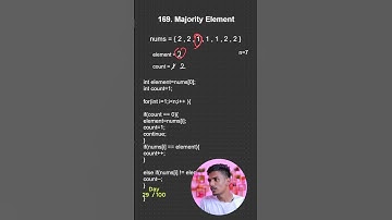 majority element 💯 easy solution #programming #coding #100daysofcode