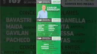 lista 169  ELECCIONES DEL 12 DE MARZO DE 2023 EN GENERAL ROCA JUNTOS SOMOS RIO NEGRO