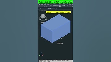Convert 2D To 3D in AutoCAD #shorts #autocad