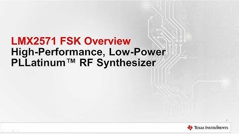 LMX2571 FSK Modulation Overview