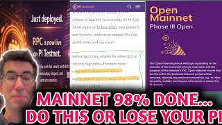 Pi Network Mainnet Is 98% Complete — The Final Move That Changes Everything | Pi Network Update