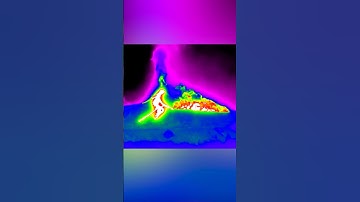 Thermal camera shows Mount Etna erupting