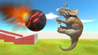 Who Can Fly Longer From Fireball Shot - Animal Revolt Battle Simulator