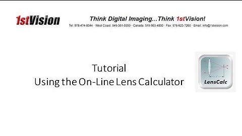 Tutorial:  Calculating your lens focal length