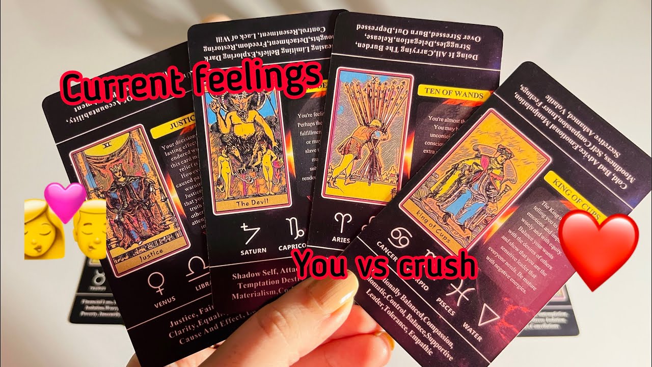 Crush current feelings💞You vs them crush reading | Hindi tarot card ...