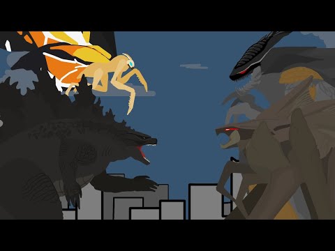 Godzilla & Mothra VS MUTO Prime & Queen MUTO  |  FINAL BATTLE  |  Pivot Animation