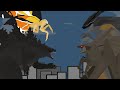 Godzilla &amp; Mothra VS MUTO Prime &amp; Queen MUTO  |  FINAL BATTLE  |  Pivot Animation