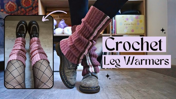 Strawberry milk legwarmers: Crochet pattern