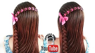 HERMOSO PEINADO EN TRENZA CASCADA | PEINADOS PARA NIÑAS FÁCILES |TRENZAS NMBA