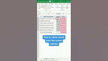 Créer une checklist dans Excel