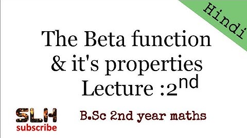 Beta function and it