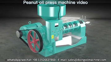 Peanut oil press machine 3D animation video, single screw groundnut oil expeller machine for sale