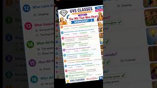 Class 8 English Chapter 1 | The Wit That Won Hearts important question answer | MCQ's Worksheet 1&amp;2