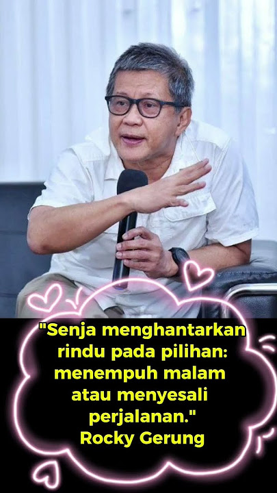 pesan rocky gerung ttg senja #shortvideo #motivation #rockygerung  #quotes #shortsvideo #motivasi