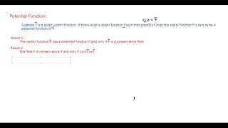 Vector Calculus Lecture-15: Potential Function & Conservative Fields: Part-1