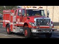 Fire Dozer & Fire Trucks Responding Code 3 to a 2nd Alarm Vegetation Fire in Sacramento CA