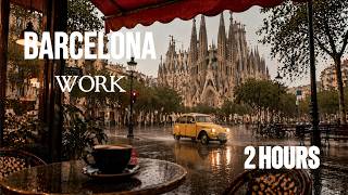 Deep Focus in Barcelona — Rainy Café Work Music (2 Hours) screenshot 4