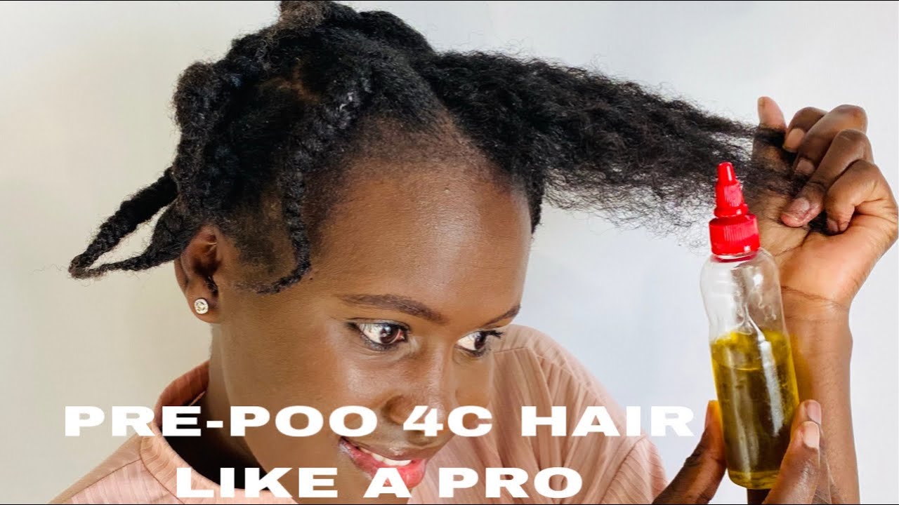 PREPOO 4C HAIR LIKE A PRO🔥🔥and HOT OIL TREATMENT/PRE POO MY HAIR WITH