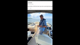 Taking on Another Boat's Wake: Bridge Marina Boating Tip #shorts
