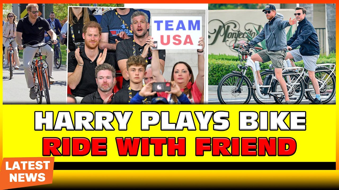 Prince Harry plays bike ride in California with longtime friend from