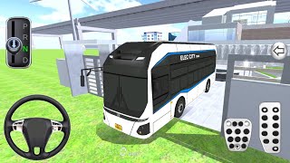 New Hyundai Electric Bus Narrow Mountain Road Driving - 3D Driving Class 2024 - Android gameplay