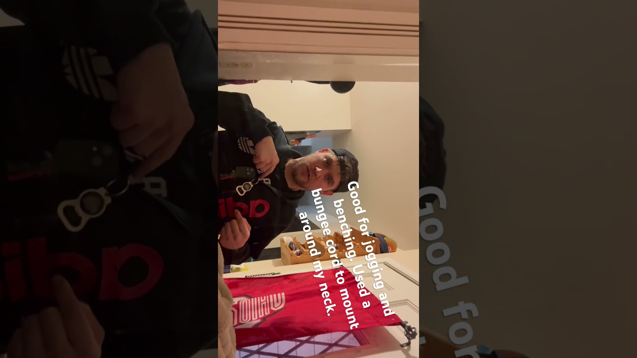 Use your Undropable bungee cord case as a 1st person jogging cam shirt holder.