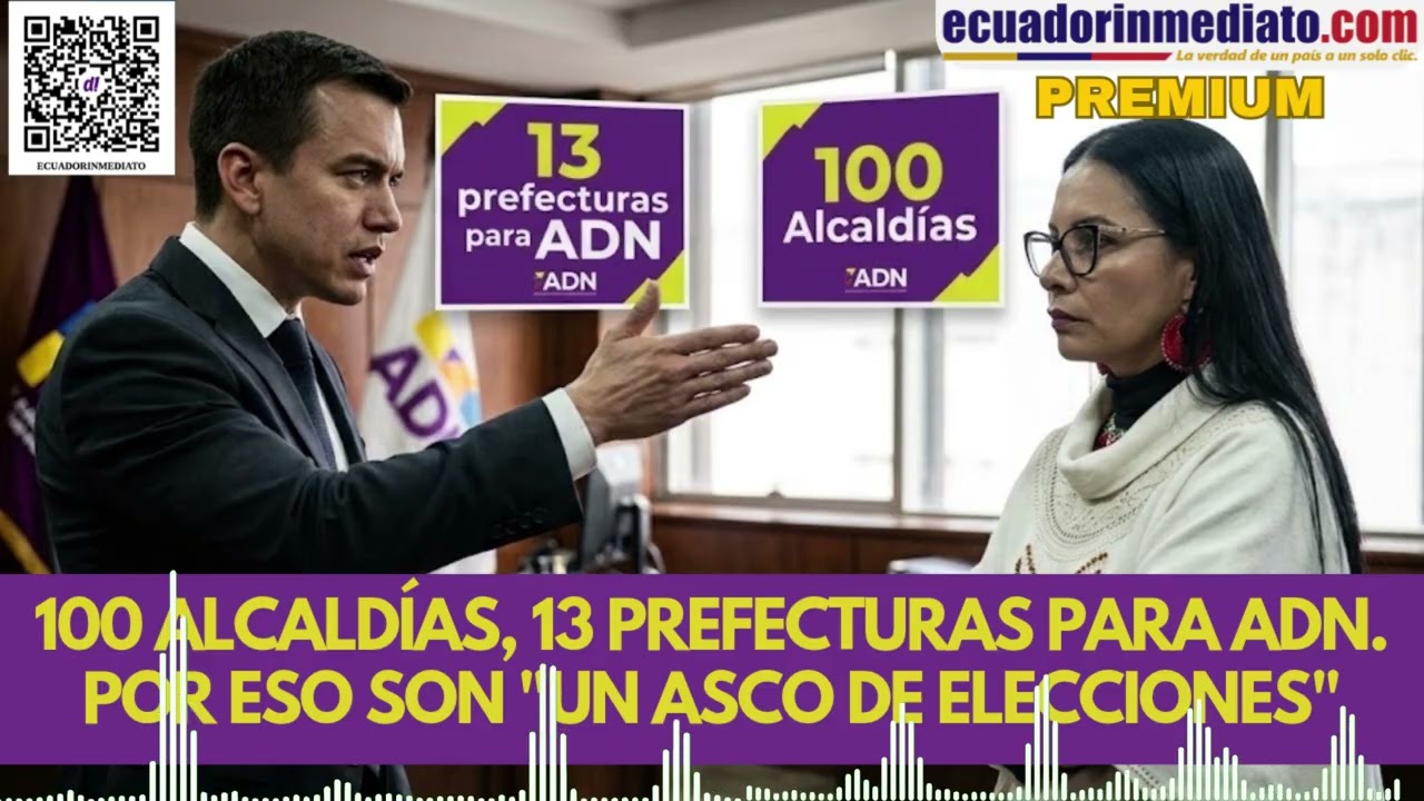 100 ALCALDÍAS, 13 PREFECTURAS PARA ADN. POR ESO SON "UN ASCO DE ELECCIONES"
