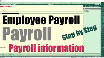 Tally ERP9  payroll in Tally erp9 step by step  Full Payroll Accounting in Tally  class | payroll