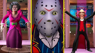 Scary Teacher 3D vs Scary Stranger 3D vs Scary Robber Halloween Funny party