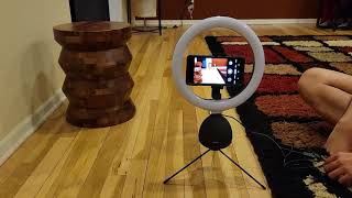 Foxnovo 360 Tracking Camera with Ring Light Assembly Setup and Installation screenshot 5