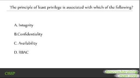 CISSP - least privilege
