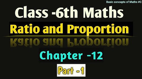 Class 6th Maths | Chapter 12 | Exercise 12.1 Q 1 to 6 | Ratio and Proportion | Part 1