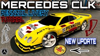 MERCEDES CLK GTR PENNZOIL LIVERY TUTORIAL IN CAR PARKING MULTIPLAYER