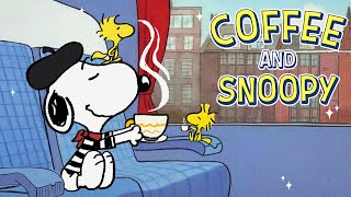 Cozy Coffee Vibes with Snoopy☕🎵 | Relaxing Coffee Shop Ambience & Jazz 🎷
